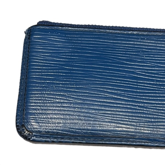 LOUIS VUITTON • Blue Epi Pochette Key Cles / Coin Pouch - Picture 7 of 15